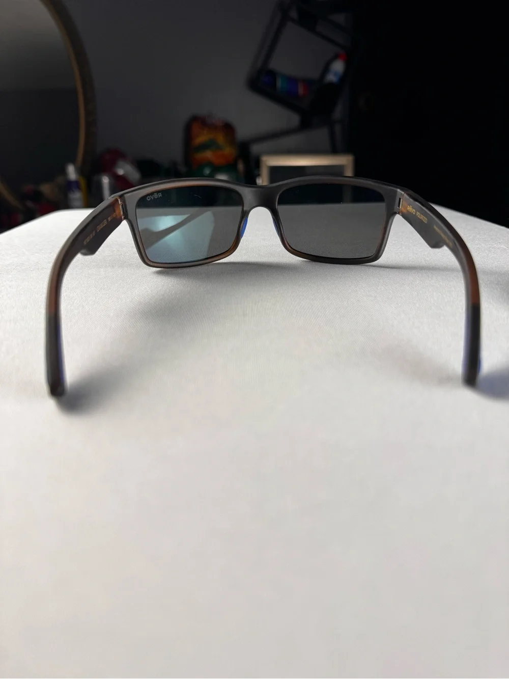 NEW! REVO CRAWLER RE 1027 01 GY POLARISED Wrap Around Matte Black/Tortoiseshell